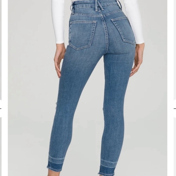 NWT Good American “Cropped Chewed Hem” jeans size 26 - Picture 3 of 6